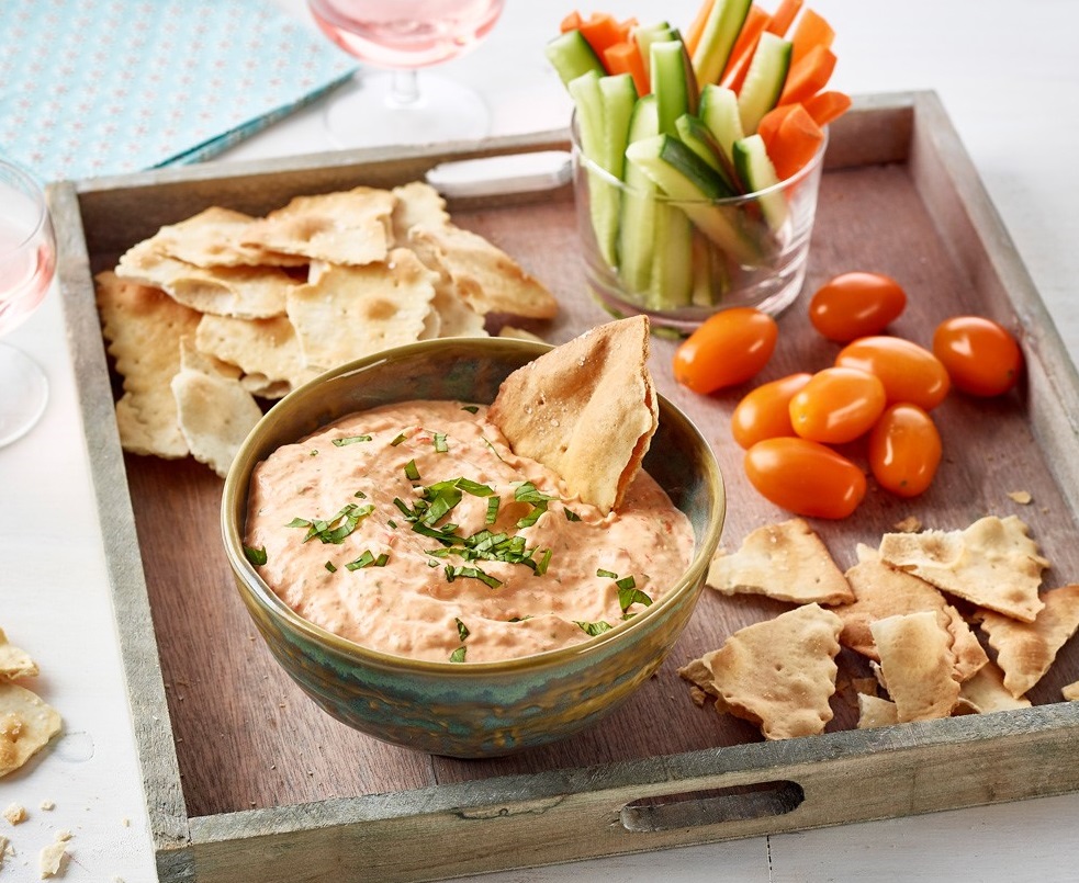 Dip au Maredsous® au Fromage Blanc et aux poivrons grillés