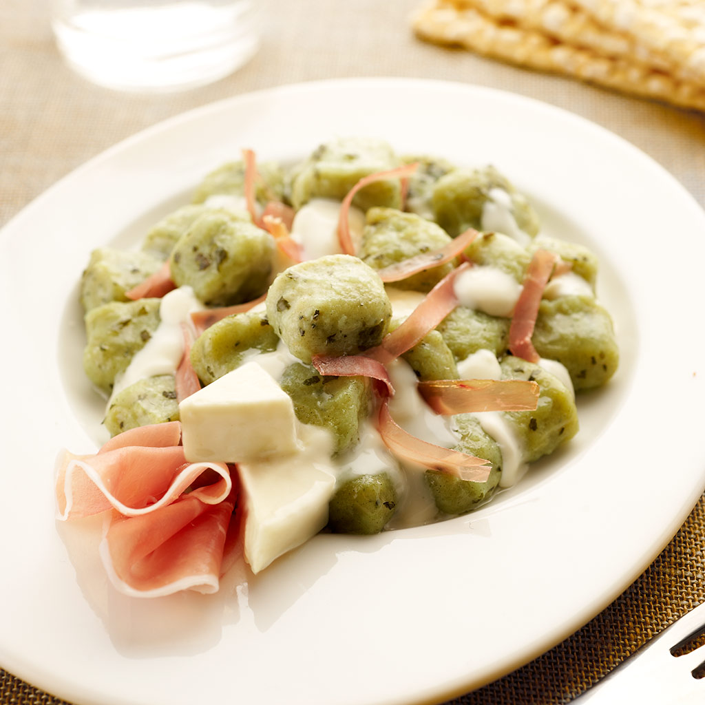 Gnocchi verdi & Maredsous® met ham