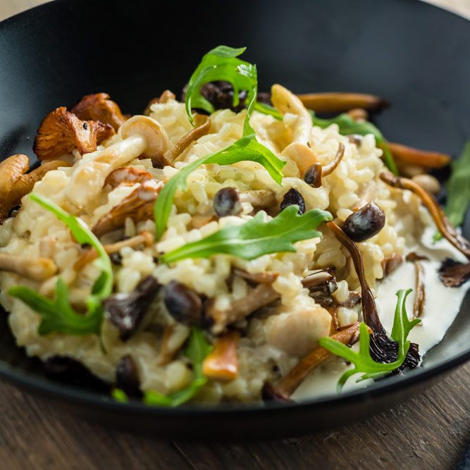 Risotto met champignons en Maredous® Dubbelroom