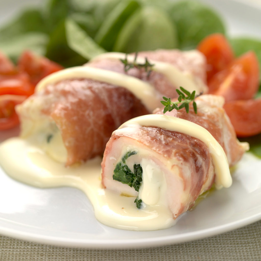 Roulades de poulet au Maredsous® Jambon