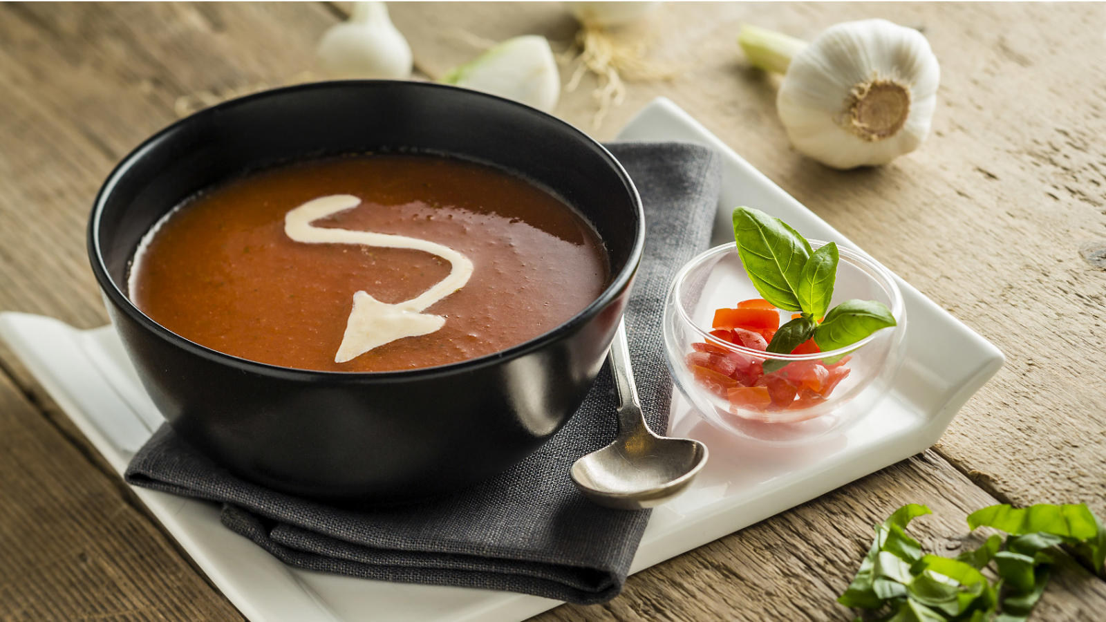 Gaspacho diabolique au fromage fondu Maredsous®